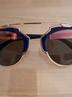 Christian Dior So Real sunglasses Navy Blue and rose gold Sunglasses Authentic